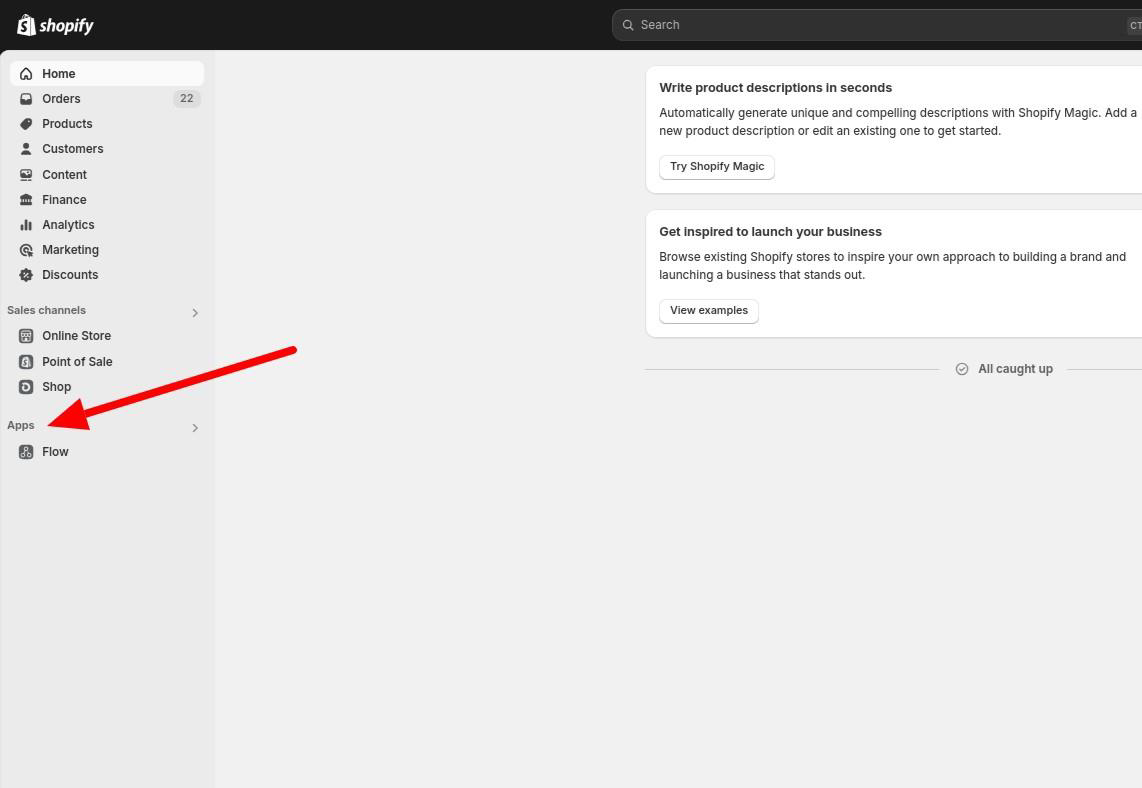 Shopify (Zoopay Checkout): Open the plugin settings