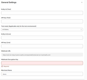 Shopify (Zoopay Checkout): General Setting