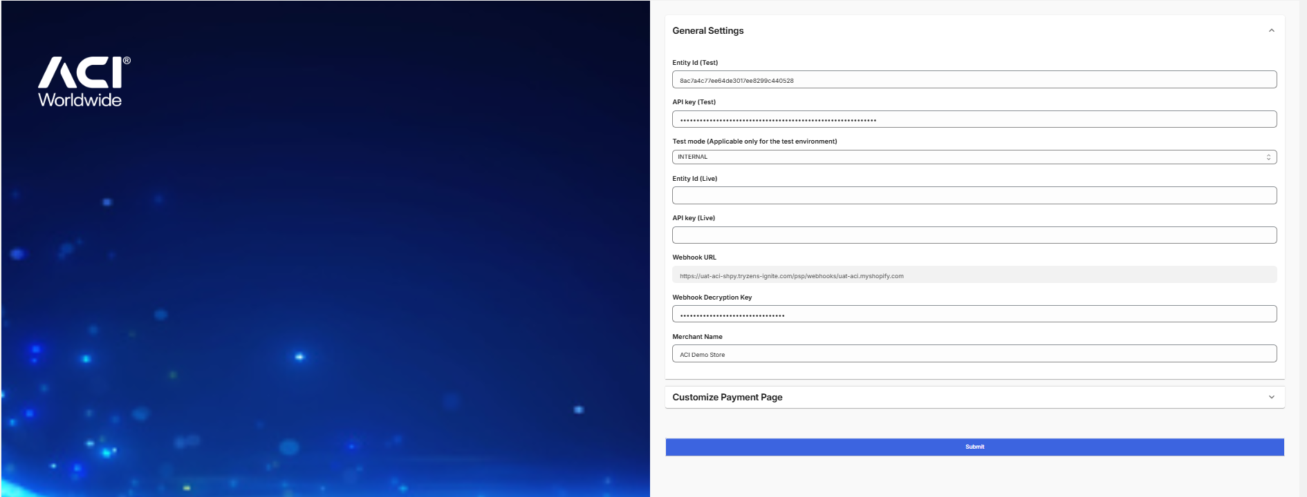 Shopify (Zoopay Checkout): Sample Configuration